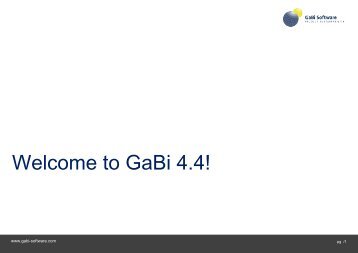 Welcome to GaBi 4.4! - GaBi Software