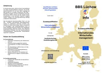 Flyer Zusatzqualifikation "Internationales Wirtschaftsmanagement"