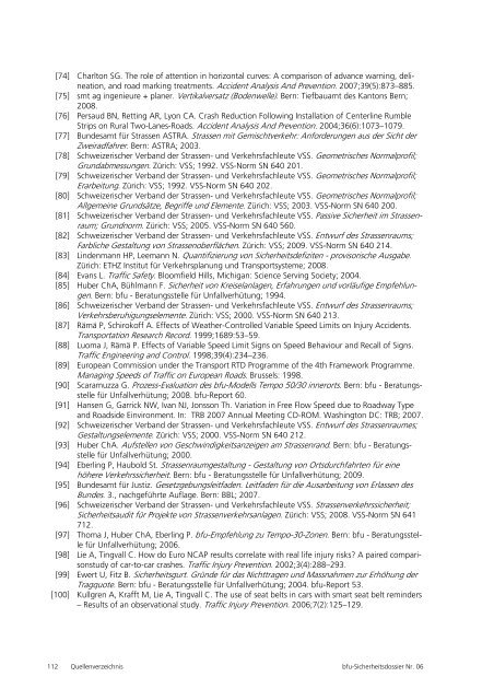 Der Faktor Geschwindigkeit im motorisierten Strassenverkehr - BfU