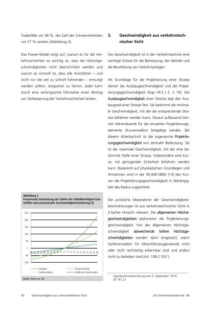 Der Faktor Geschwindigkeit im motorisierten Strassenverkehr - BfU