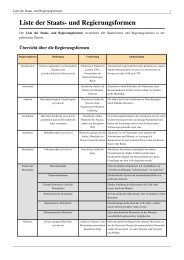 Liste der Staats- und Regierungsformen - Ura-linda.de