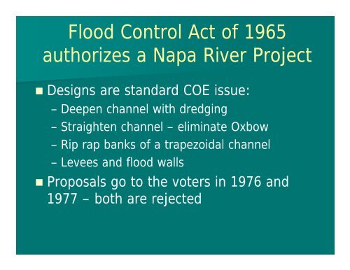 Napa River- Napa Creek Flood Protection Project Downtown Napa