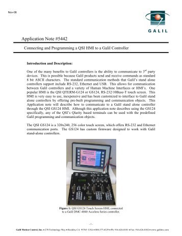 Application Note #5442 - Galil