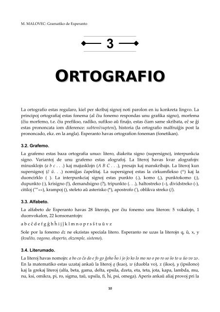 Gramatiko de Esperanto