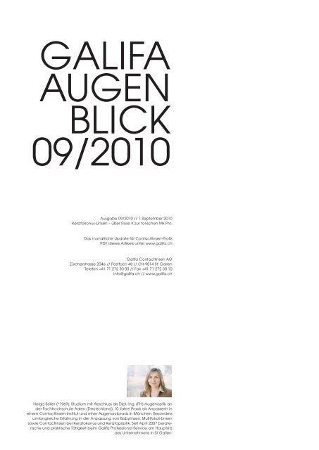 Newsletter September 2010.pdf - Galifa Contactlinsen AG