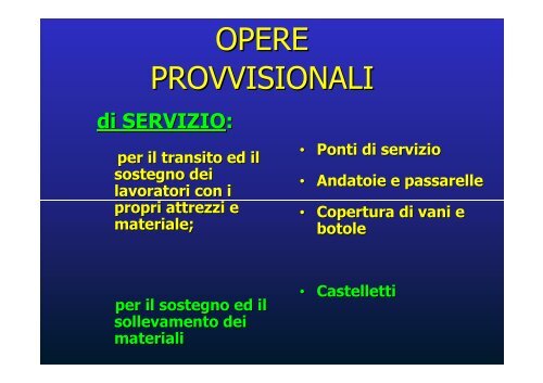 opere provvisionali per vigili - Studio Desiderio