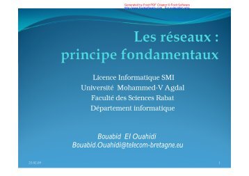 OSI - Faculté des Sciences Rabat