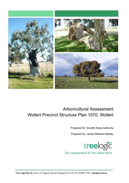 Arboricultural Assessment - Growth Areas Authority