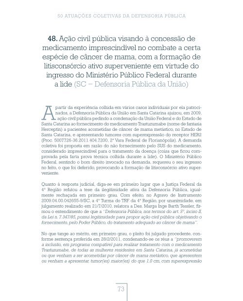 I Relatório Nacional de Atuações Coletivas da Defensoria Pública ...