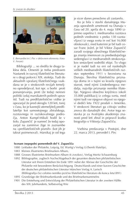 Številka 2, letnik 2013 - Filatelistična zveza Slovenije