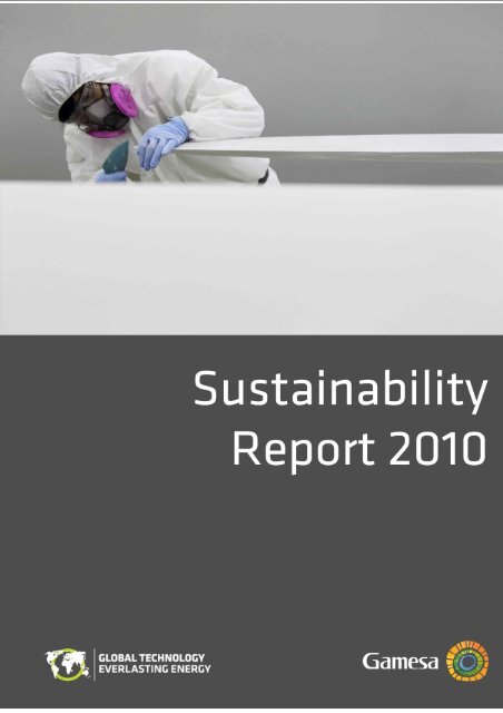 Sustainability Report 2010 - Gamesa