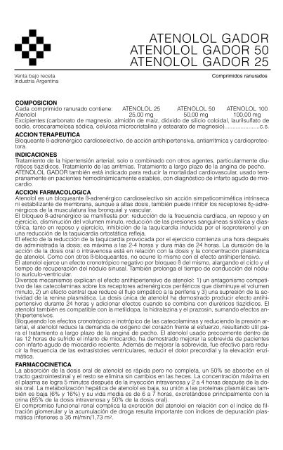 atenolol y disfunción sexual