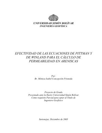 efectividad de las ecuaciones de pittman y de winland para el ...