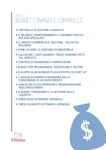 Corsi di Approfondimento Area Budget Finanza e Controllo