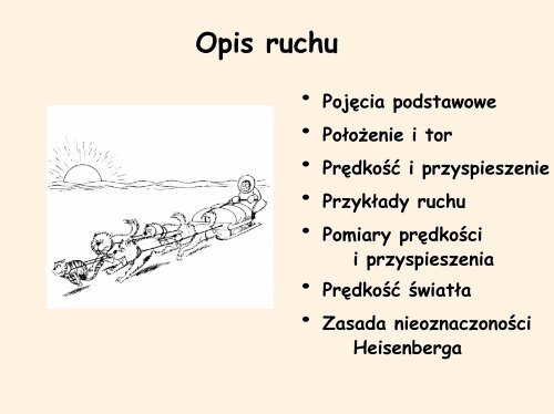 Opis ruchu