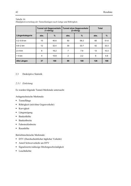 Sicherheit in Autobahn- und Strassentunneln - Fonds für ...