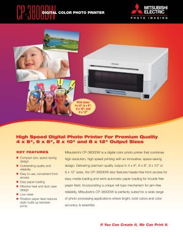 digital color photo printer - Mitsubishi Electric Sales Canada Inc.