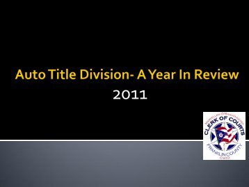 Auto Title Year in Review - Franklin County, Ohio