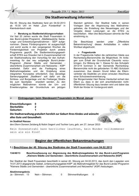 Amtsblatt Ausgabe 278 - Frauenstein im Erzgebirge