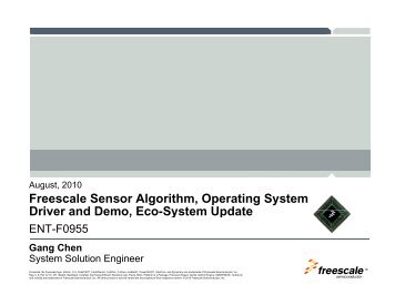 Freescale Sensor Algorithm Operating System Driver and Demo Eco ...