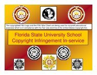 FSUS Copyright Infringement In-service - Florida State University