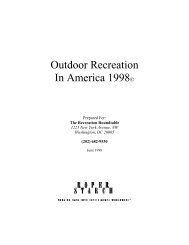 Outdoor Recreation In America 1998 - American Recreation Coalition