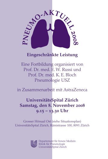 P N E UMO-AKTUELL 2008 - Fortbildung - UniversitätsSpital Zürich