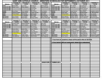 Minister Schedules - Welcome to Saint Ann Roman Catholic Church  ...