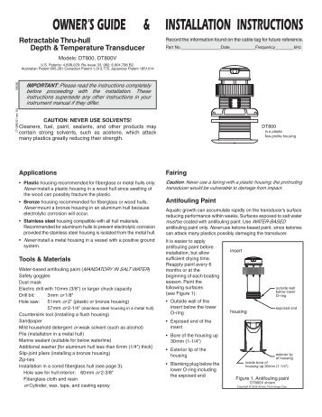 Installation Instructions - Airmar Technology Corporation