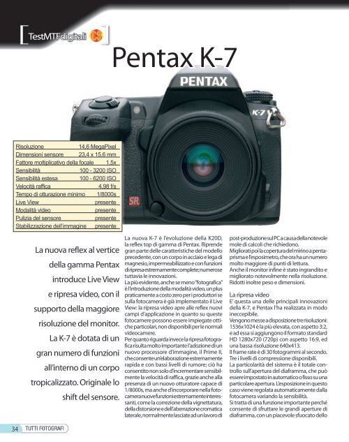 Pentax K-7 - Fotografia.it