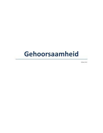 Gehoorsaamheid