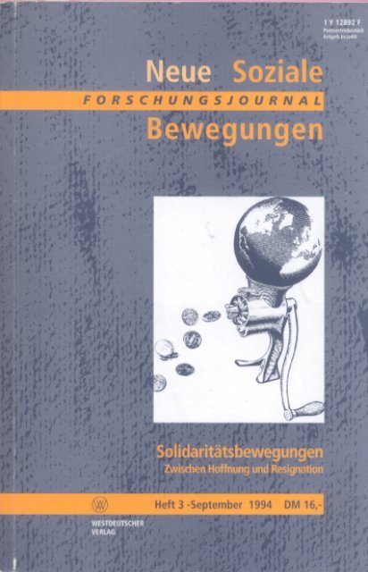 Vollversion (6.51 MB) - Forschungsjournal Soziale Bewegungen