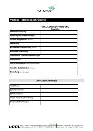 Vorlage - Stellenbeschreibung - FUTURA ZmU