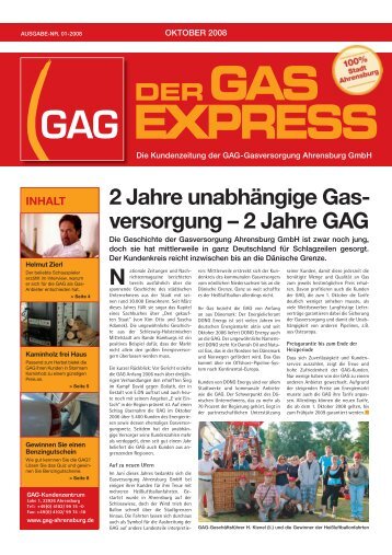 2 Jahre GAG - Stadtwerke Ahrensburg GmbH