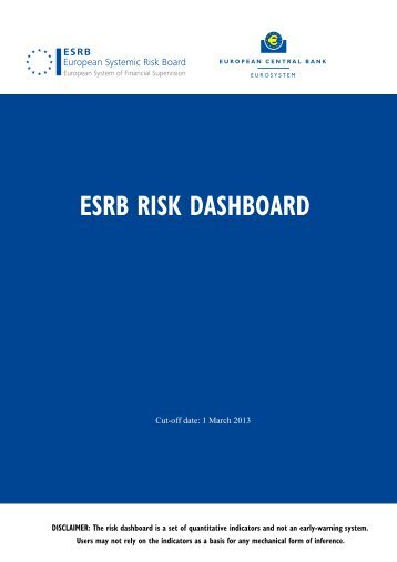 ESRB RISK DASHBOARD - European Systemic Risk Board - Europa