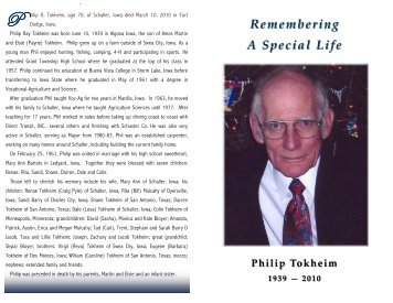 Remembering A Special Life - Fratzke & Jensen Funeral Home