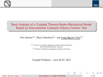 Back Analysis of a Coupled Thermo-Hydro-Mechanical Model ...