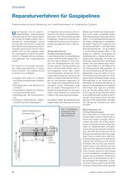 Reparaturverfahren für Gaspipelines U - gat