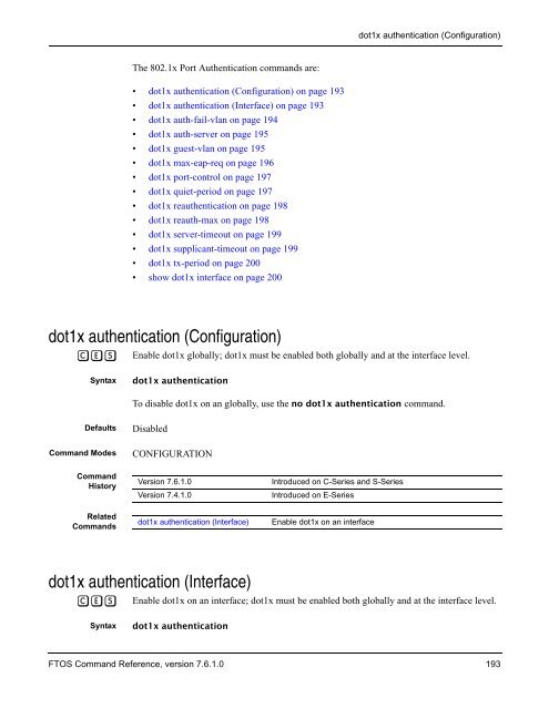 FTOS Command Reference for the S-Series - Force10 Networks