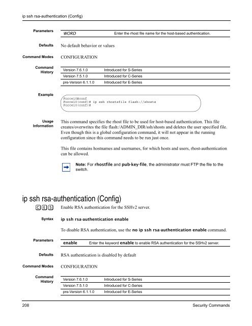 FTOS Command Reference for the S-Series - Force10 Networks