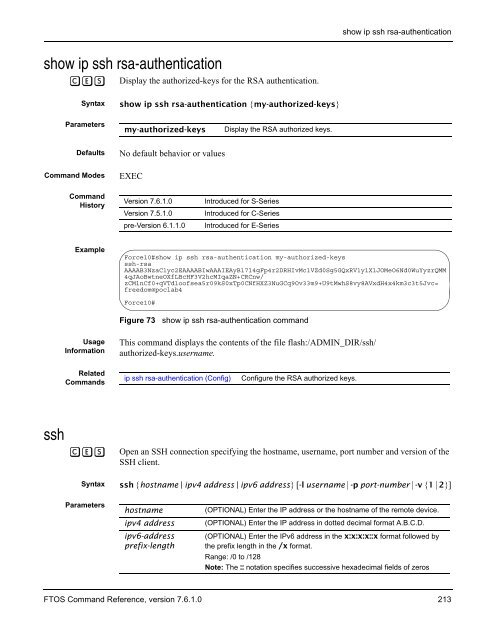 FTOS Command Reference for the S-Series - Force10 Networks