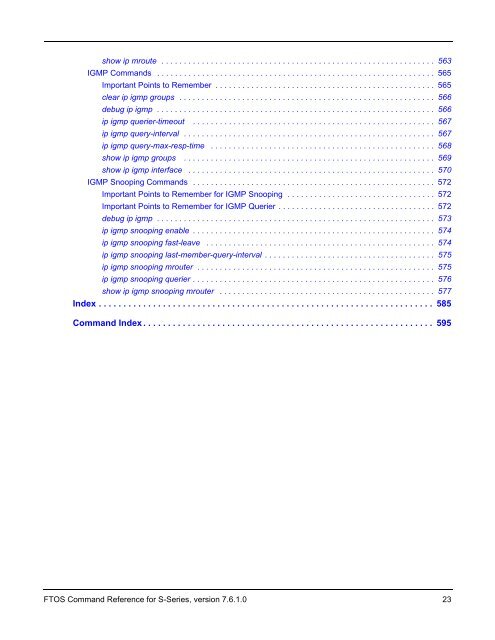 FTOS Command Reference for the S-Series - Force10 Networks