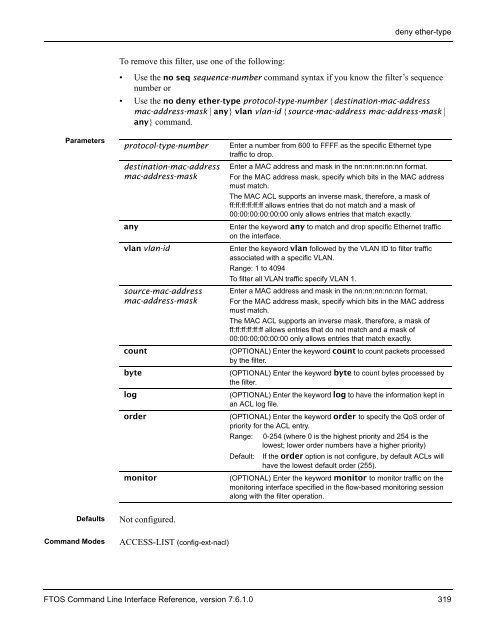 FTOS Command Reference for the S-Series - Force10 Networks