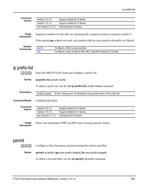 FTOS Command Reference for the S-Series - Force10 Networks