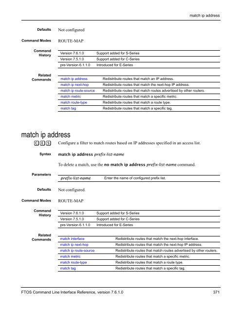 FTOS Command Reference for the S-Series - Force10 Networks