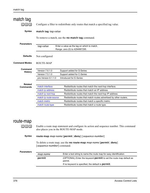 FTOS Command Reference for the S-Series - Force10 Networks