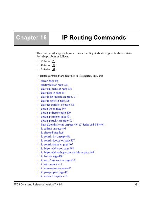 FTOS Command Reference for the S-Series - Force10 Networks