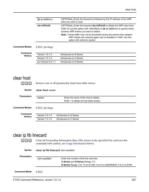 FTOS Command Reference for the S-Series - Force10 Networks