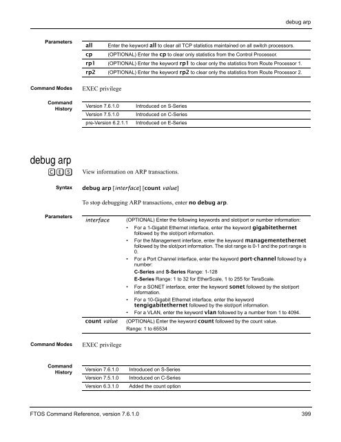 FTOS Command Reference for the S-Series - Force10 Networks