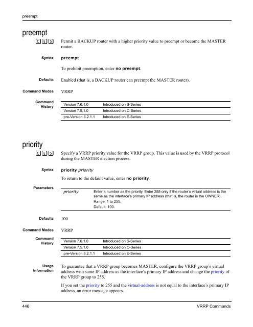 FTOS Command Reference for the S-Series - Force10 Networks